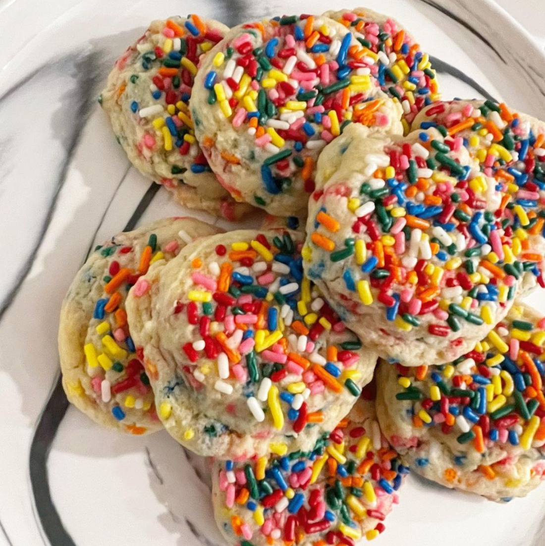 ‘EAT THE RAINBOW’ SUGAR DROP COOKIES WITH SPRINKLES