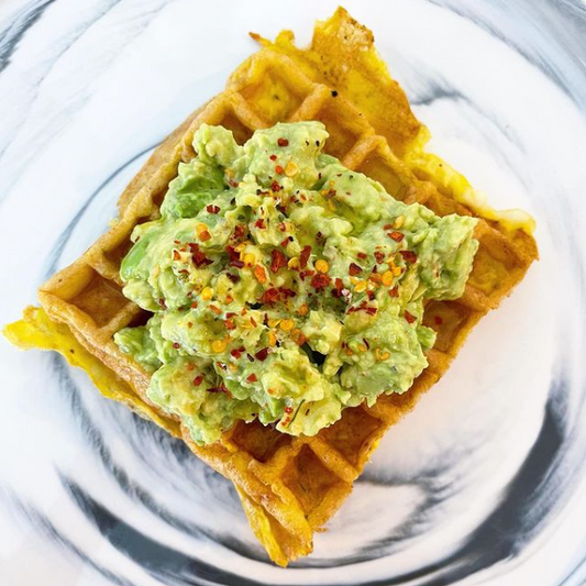 CHAFFLE AVOCADO TOAST