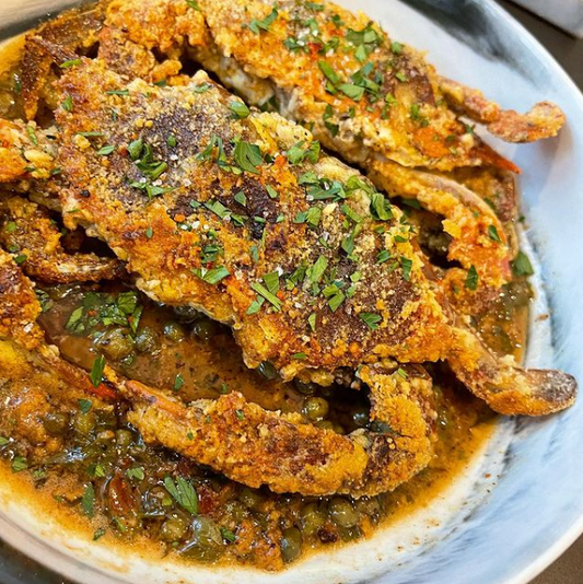 CRISPY GRAIN-FREE BREADED SOFT-SHELL CRABS