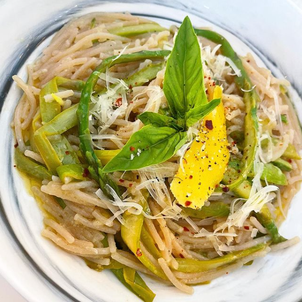 PASTA AL LIMONE WITH ASPARAGUS