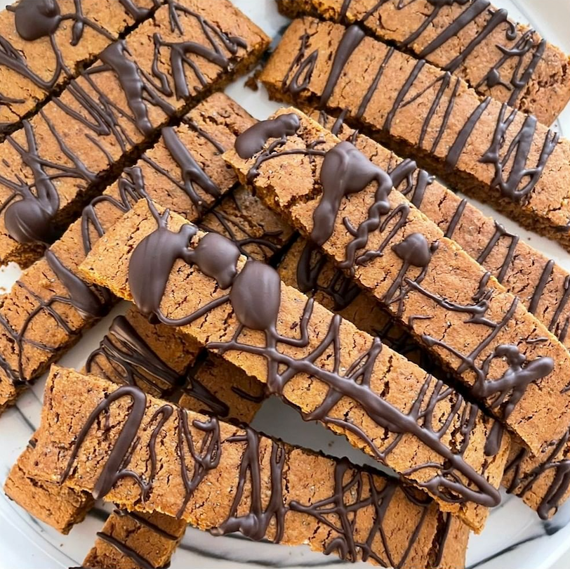 Lemon Poppyseed Biscotti With Chocolate Drizzle