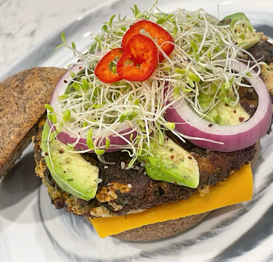 Kale Cauliflower Veggie Burgers