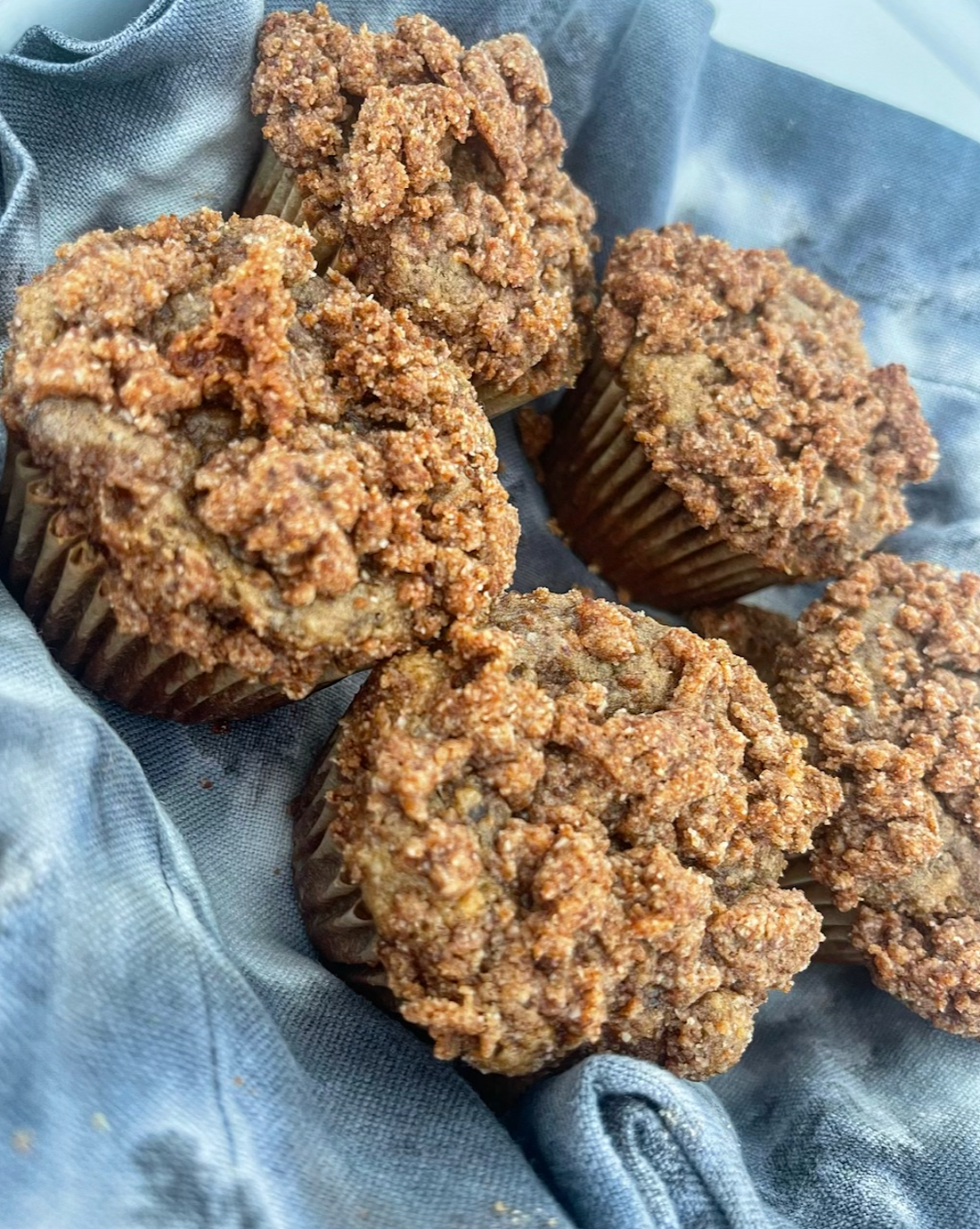 Paleo Banana Cinnamon Crumb Muffins