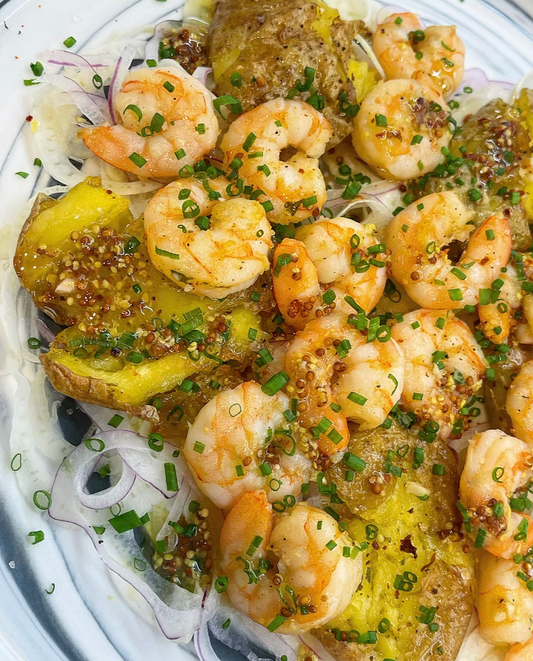 Warm Potato Salad with Shrimp