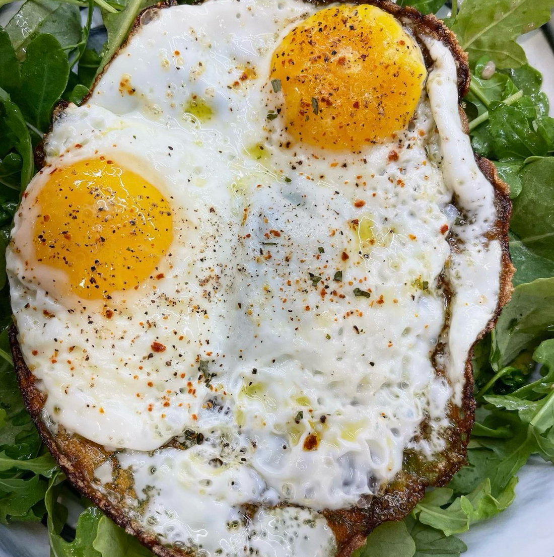 Olive Oil Fried Eggs