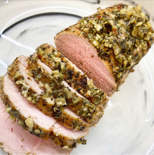 THE BEST BAKED GARLIC PORK TENDERLOIN