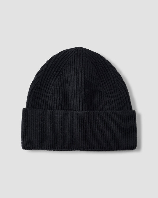 black beanie on white background