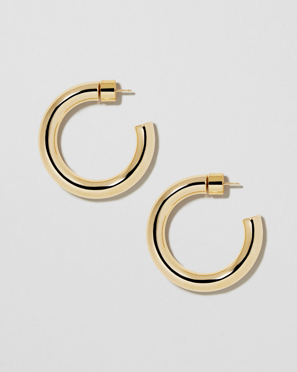1" Samira Mini Hoops earring - alternate angle | small gold hoop earrings