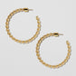 Jennifer Fisher - 1.5'' Ayesha Baby Hoop - Yellow Gold