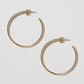 Jennifer Fisher - 1.5'' Fine Thread Baby Hoops - Yellow Gold