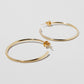 Jennifer Fisher - 1.5'' Fine Thread Baby Hoops - Yellow Gold