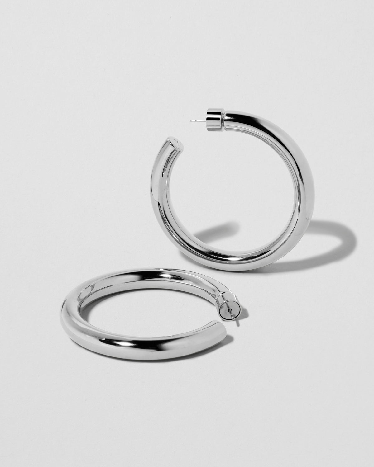 1.5" Samira Baby Hoops earring - side view | gold hoop earrings for women