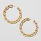 Jennifer Fisher - 1.5'' Twisted Lilly Baby Hoop - Yellow Gold