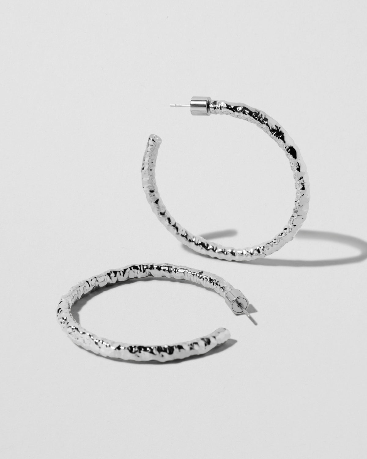 1.5" Hailey Baby Hoops gold earring - side view | hoop earrings