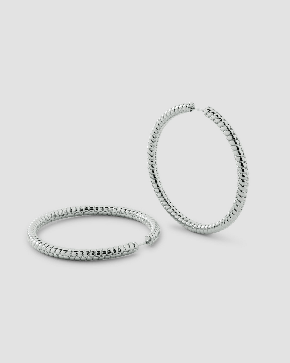 1.5" Madison Ave Baby Hoops earring - alternate angle | gold hoop earrings for women