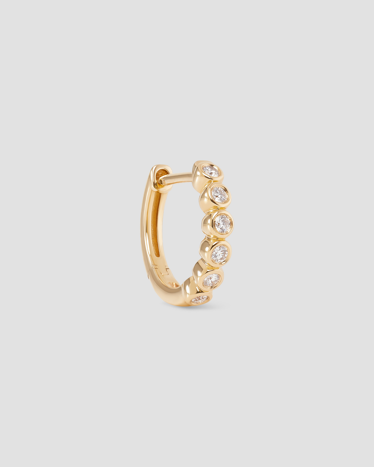 Essential Round Diamond Bezel Huggie