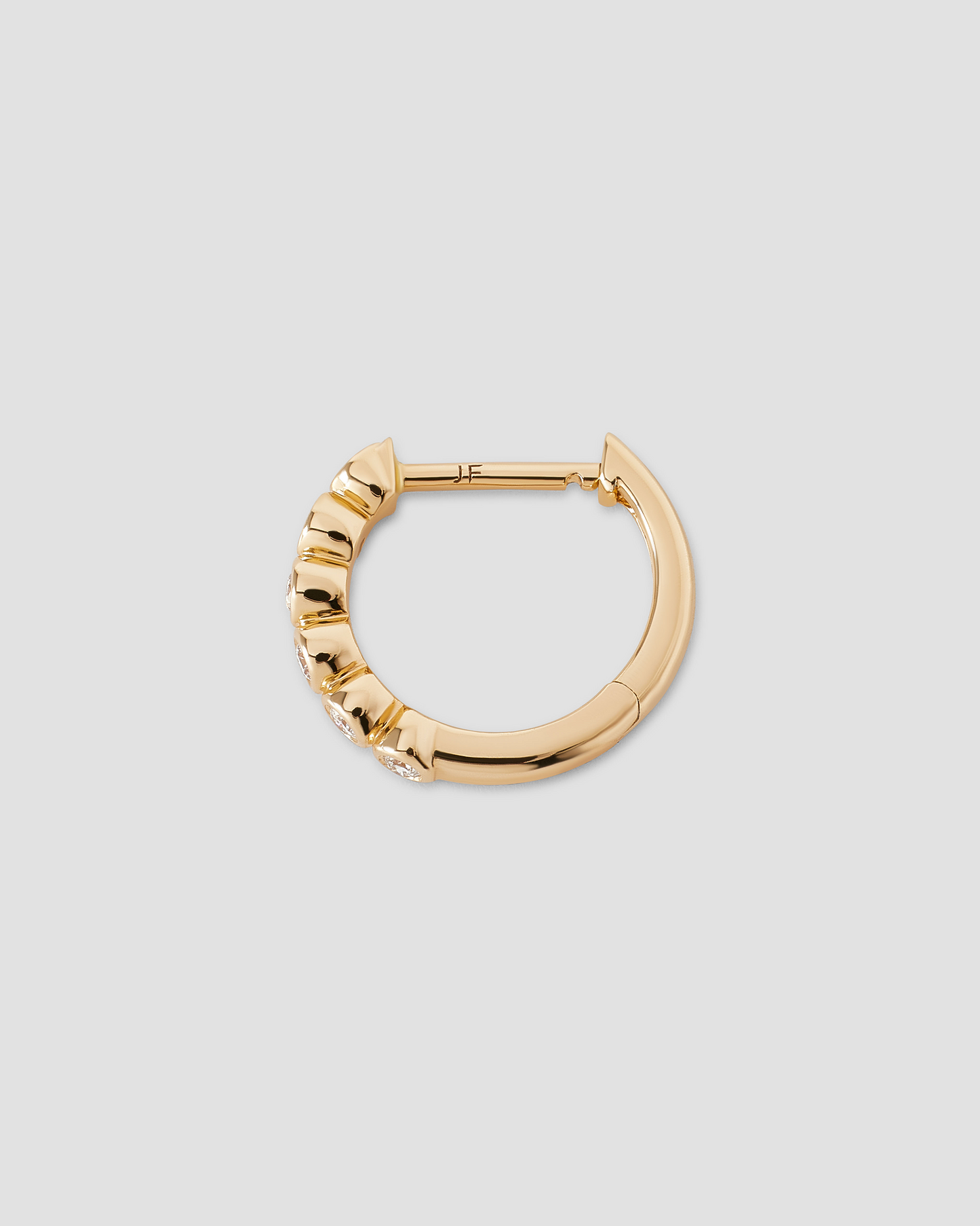 Essential Round Diamond Bezel Huggie