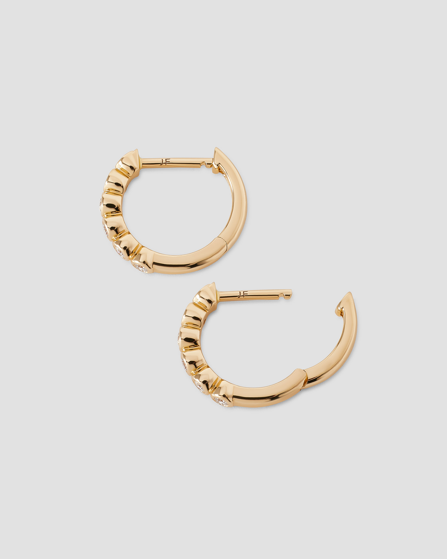 Essential Round Diamond Bezel Huggie