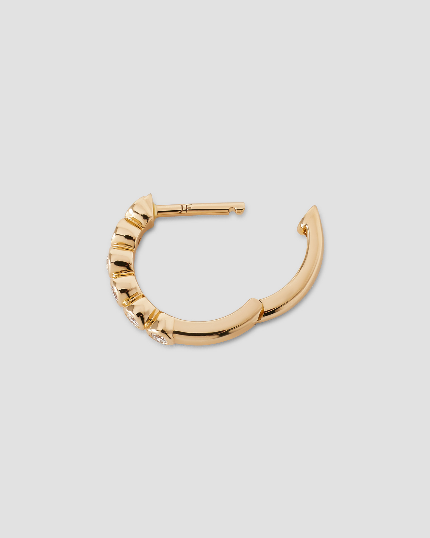 Essential Round Diamond Bezel Huggie