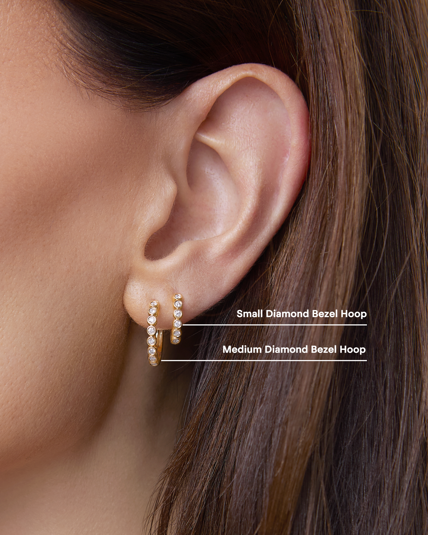 Essential Round Diamond Bezel Huggie
