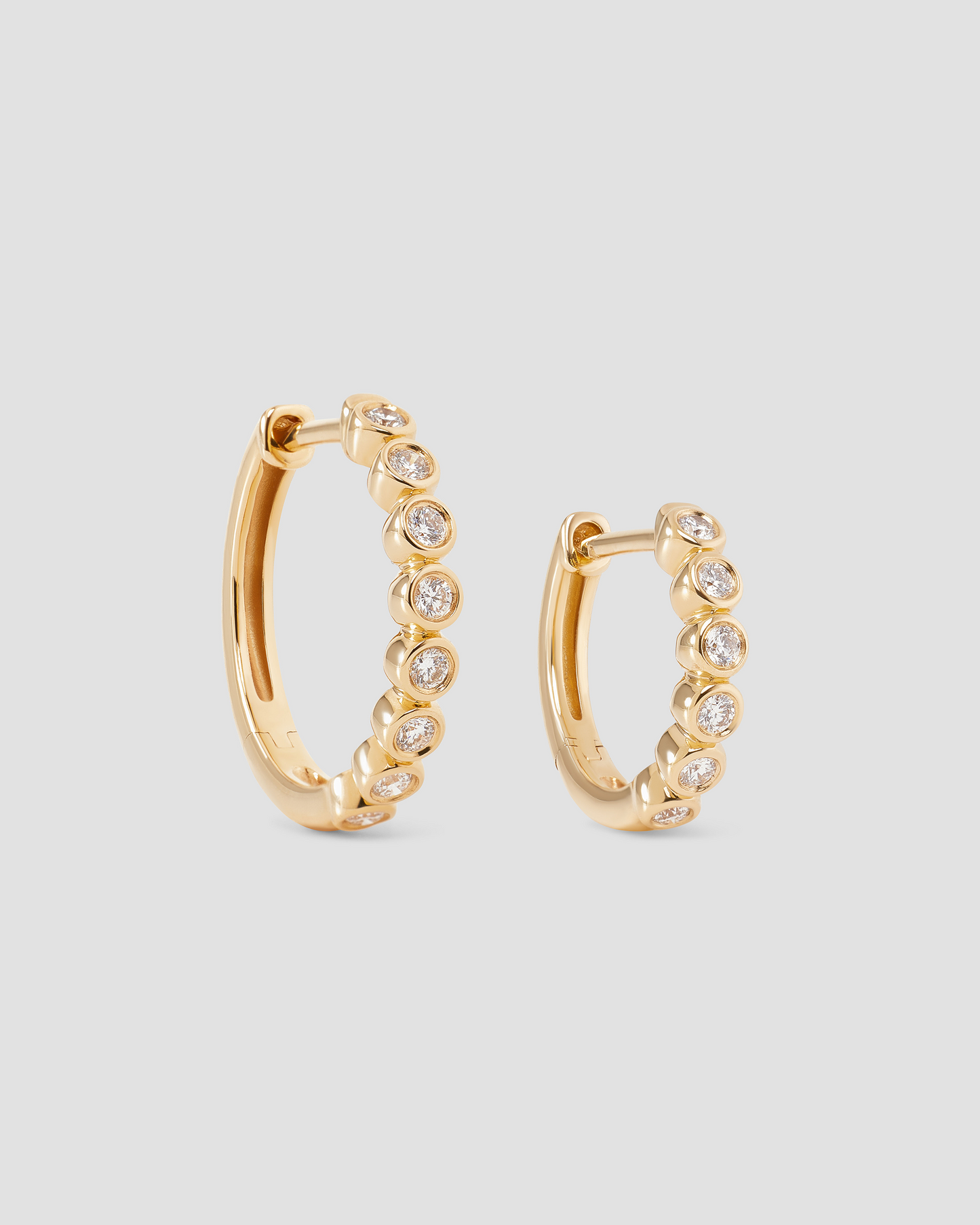 Essential Round Diamond Bezel Huggie