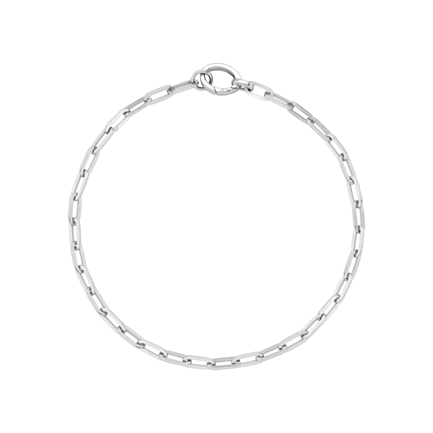 Jennifer Fisher - 14k Small Long Link Chain Bracelet - White Gold