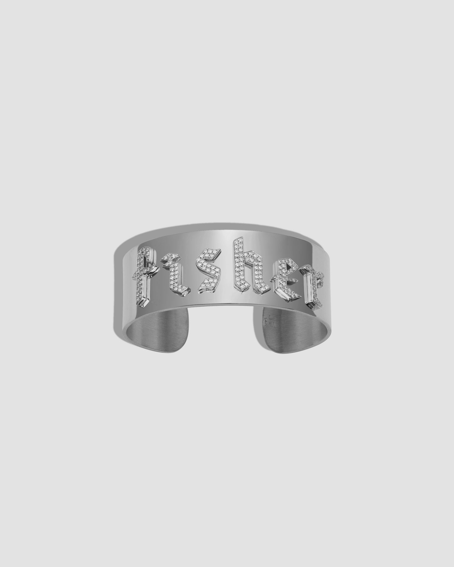 Custom Fisher Cuff with Pavé White Diamonds
