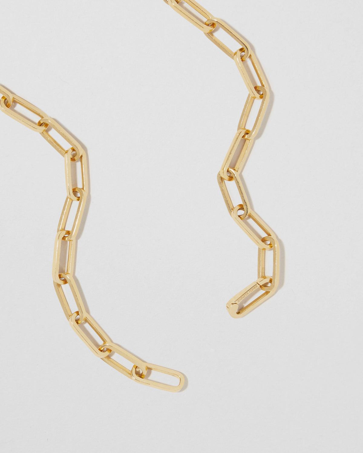 Fisher Link Chain necklace - close-up detail | 14k gold chain