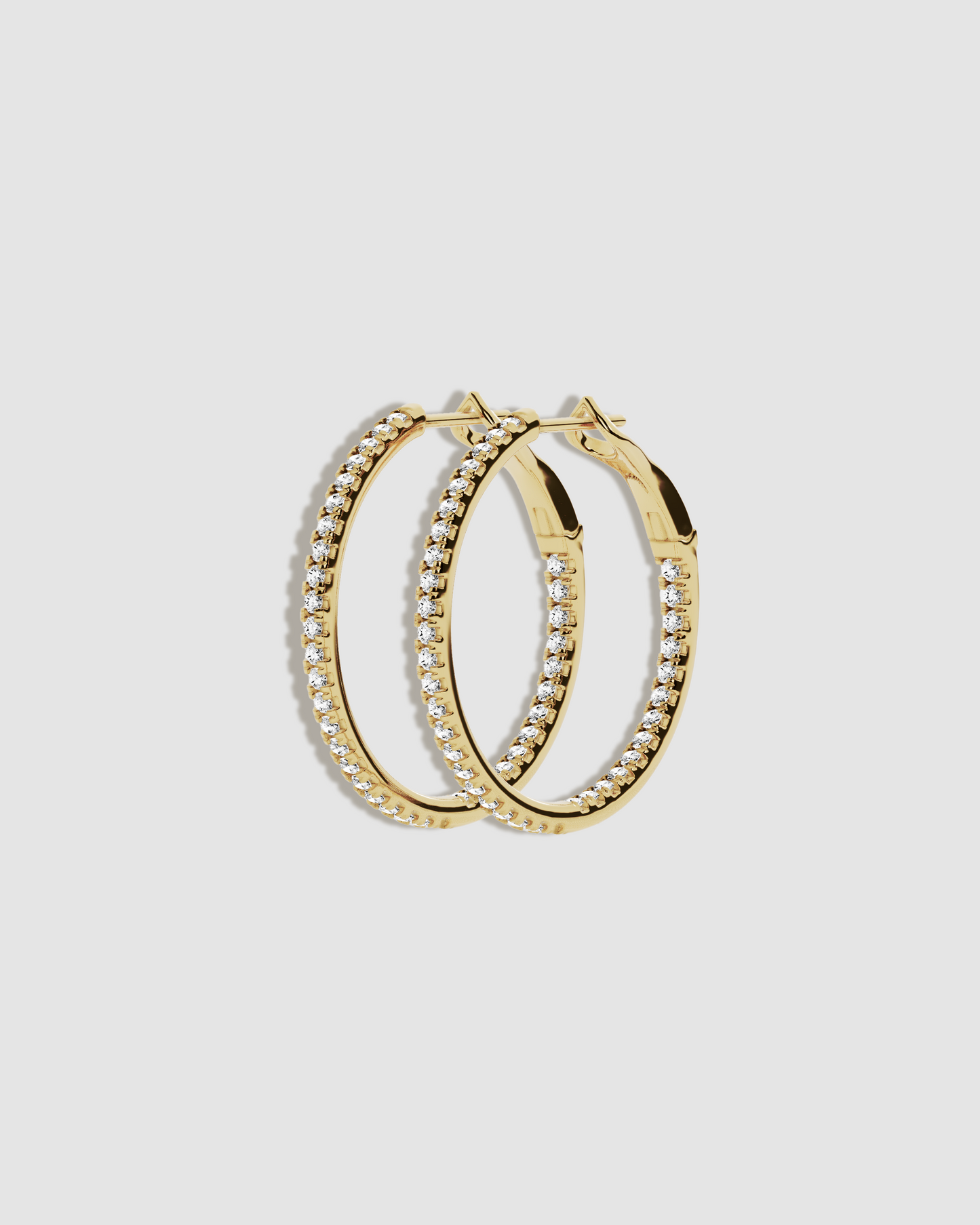 1" diamond hoops