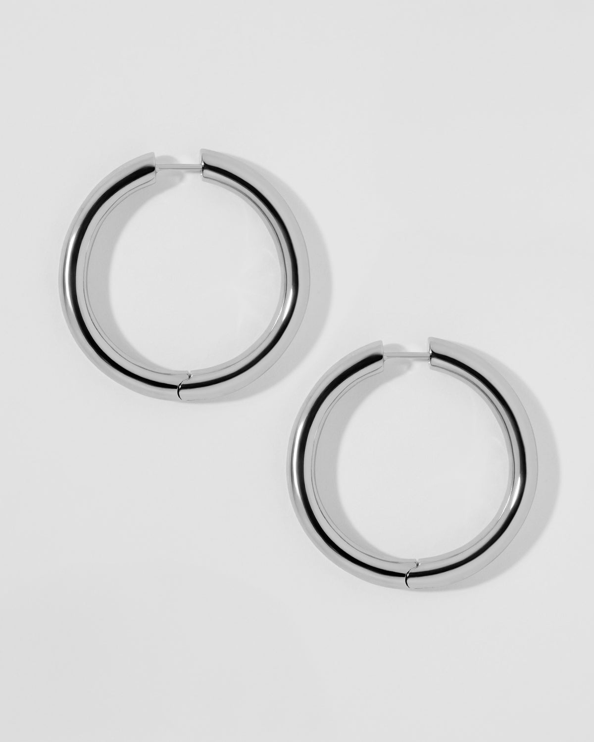 1" Lilly Hinged Mini Hoops earring - alternate angle | gold small hoop earrings