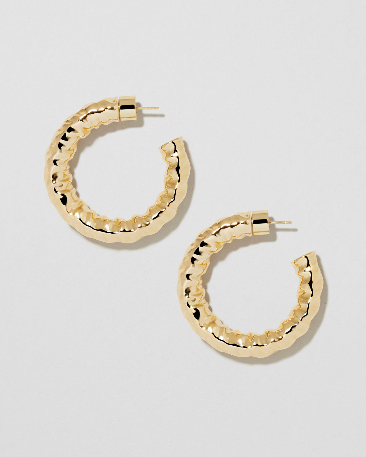 1" Maeve Mini Hoops earring - front view | small gold hoop earrings