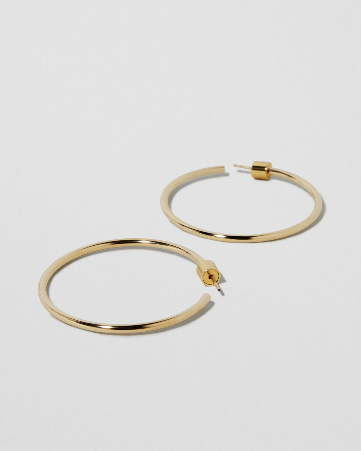 1" Thread Mini Hoops earring - worn look | small gold hoop earrings