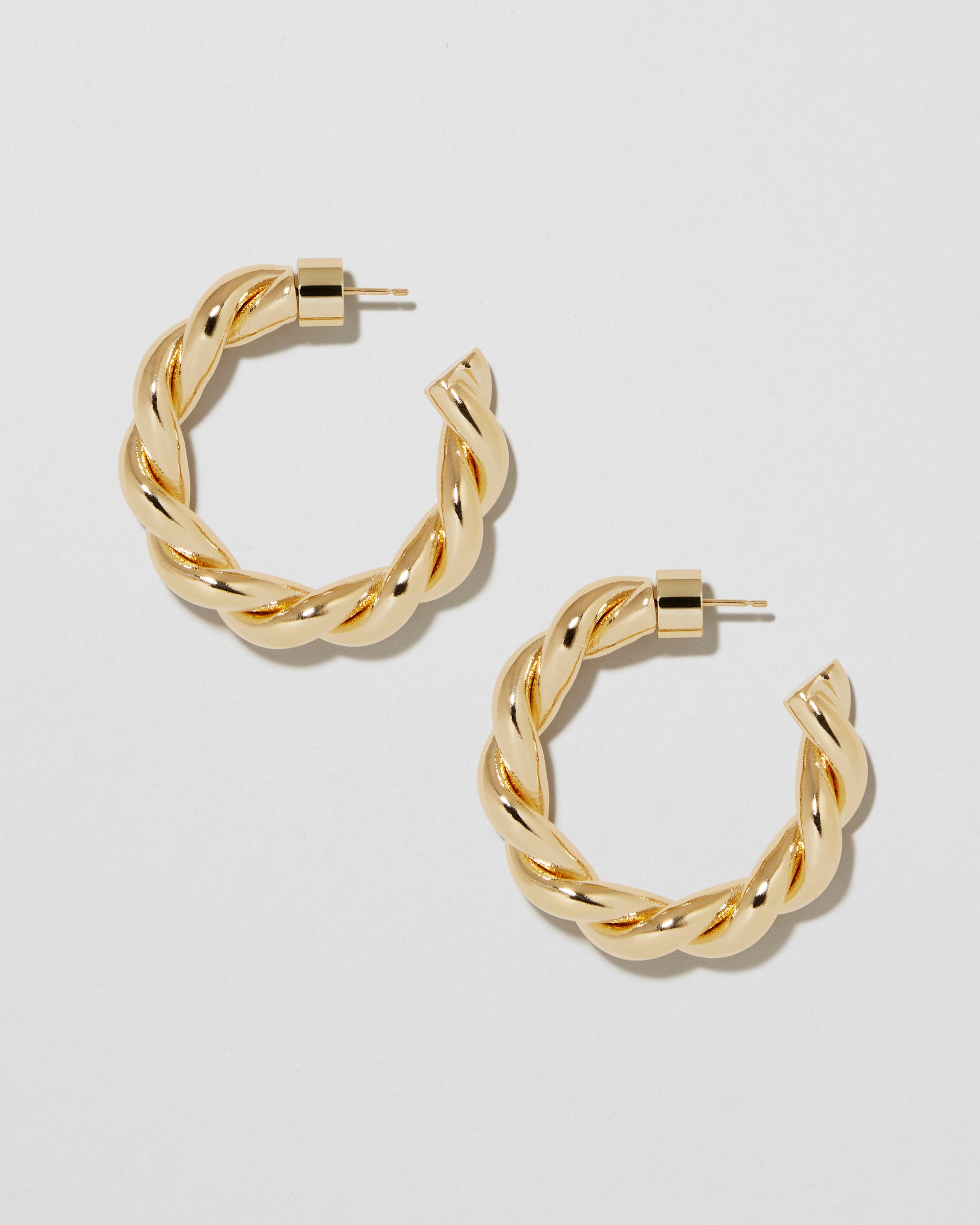 Jennifer Fisher - 1'' Twisted Lilly Mini Hoop - Yellow Gold