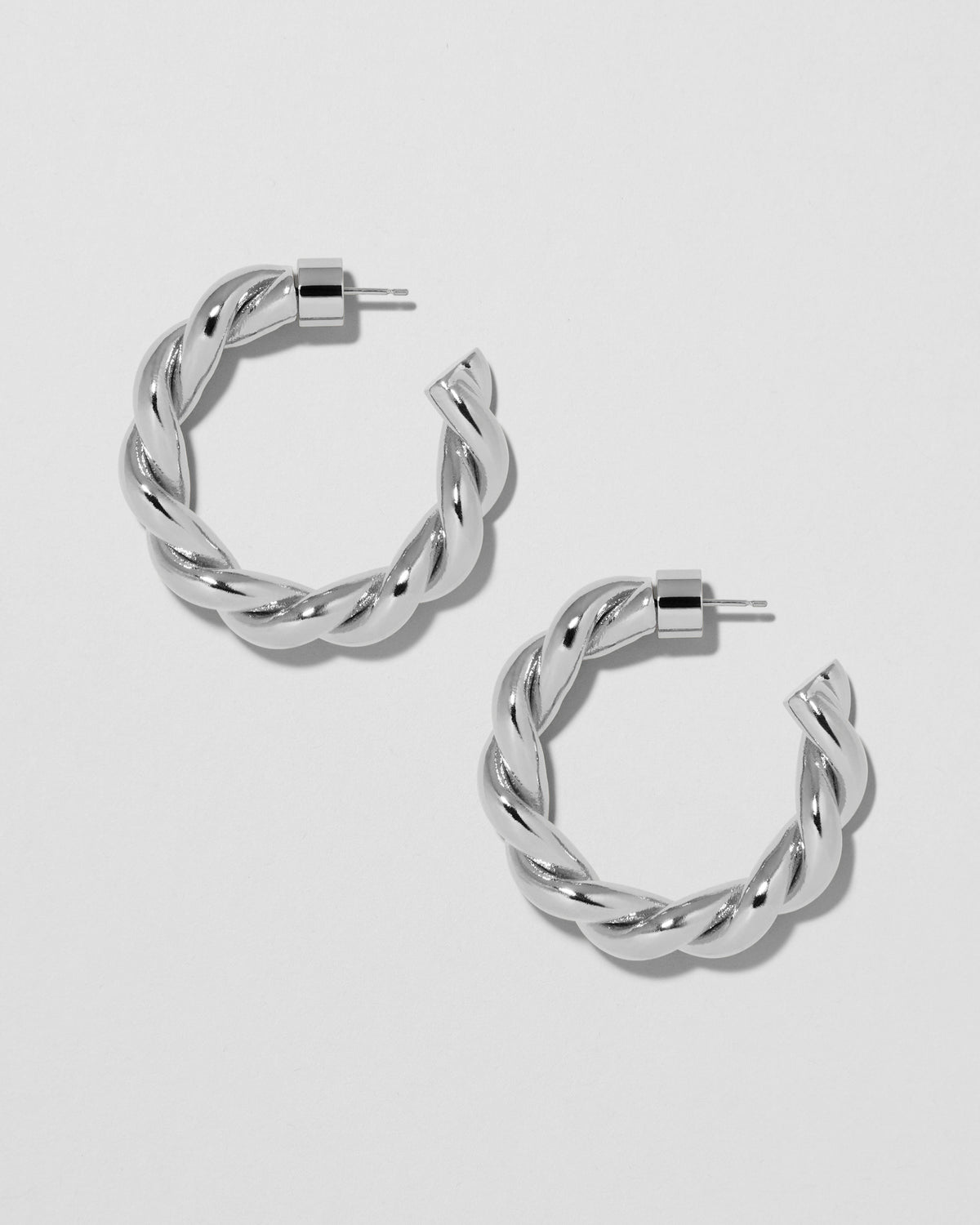 1" Twisted Lilly Mini Hoops earring - front view | gold small hoop earrings