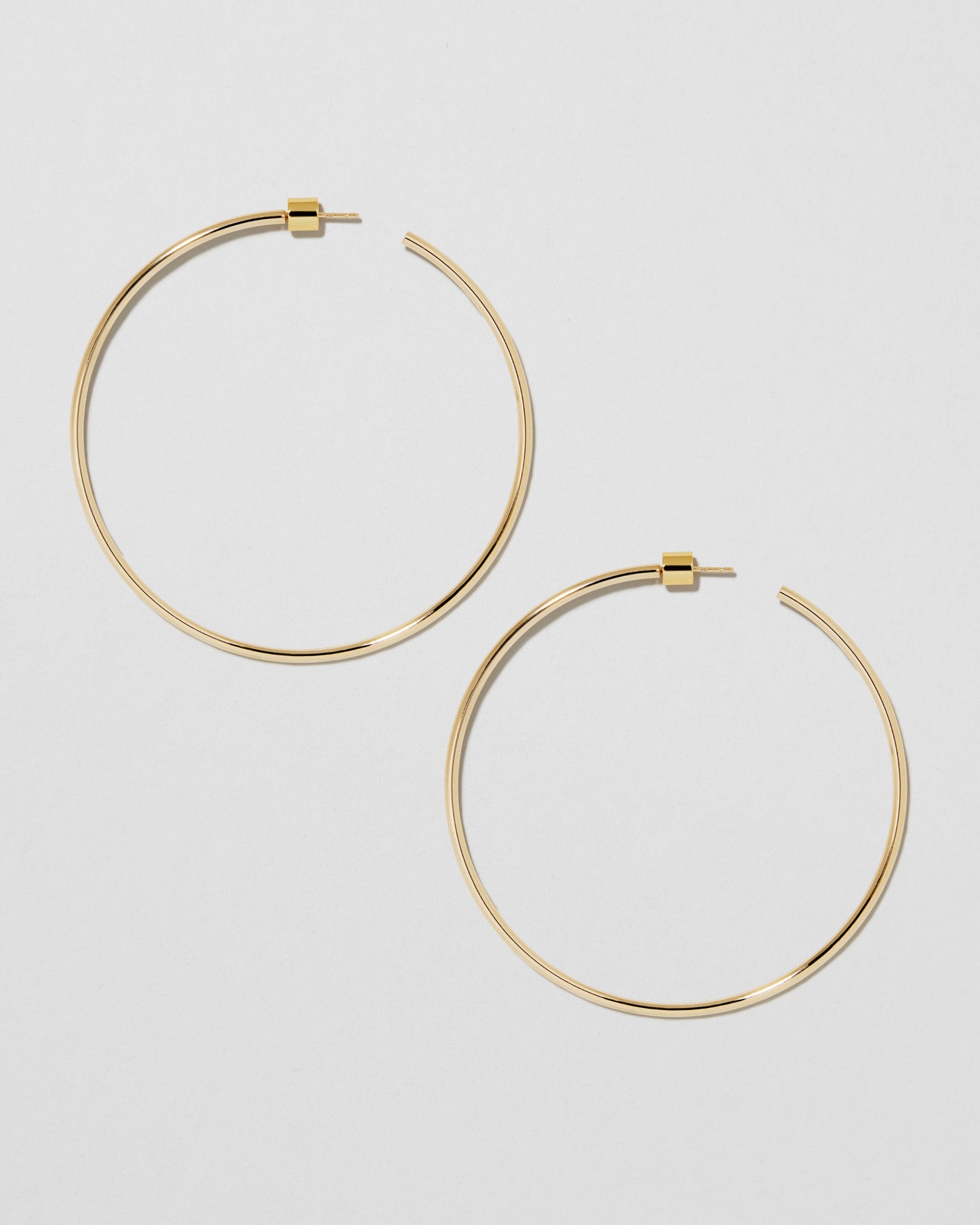 Jennifer Fisher - 2.5'' Thread Baby Hoops - Yellow Gold