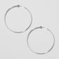 Jennifer Fisher - 2.5'' Thread Baby Hoops - Silver