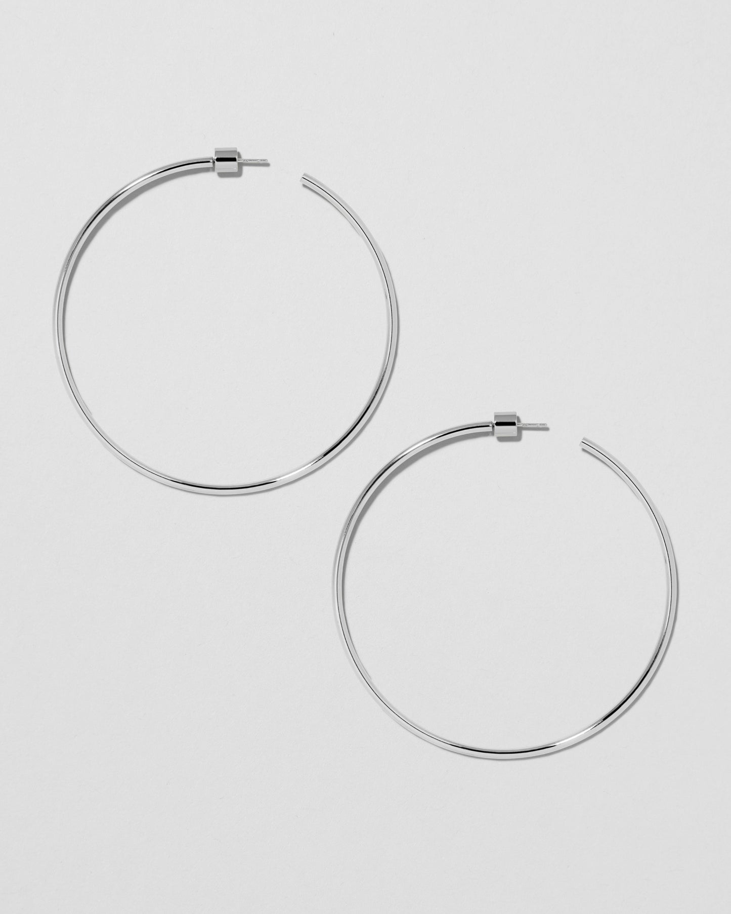 Jennifer Fisher - 2.5'' Thread Baby Hoops - Silver