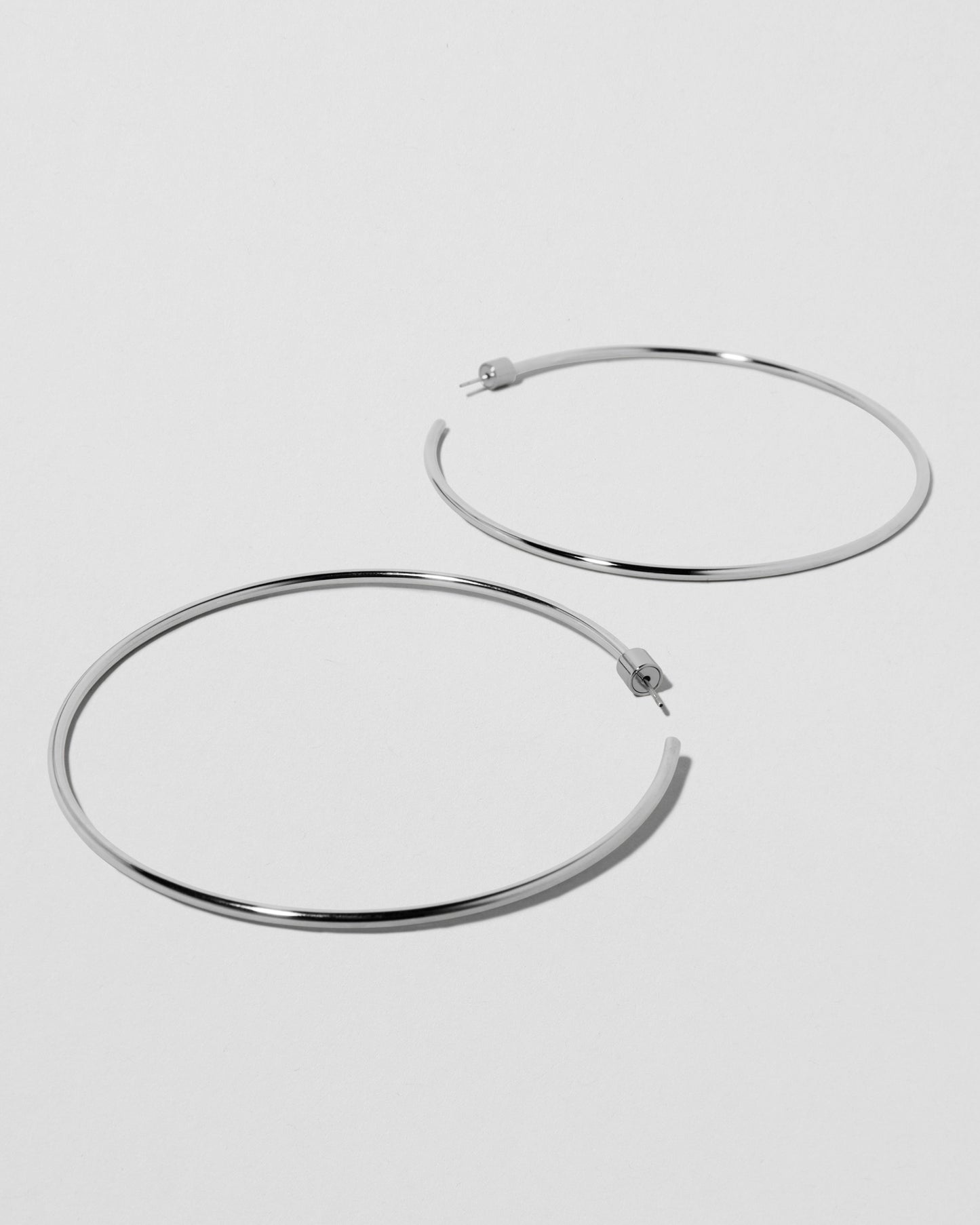 Jennifer Fisher - 2.5'' Thread Baby Hoops - Silver