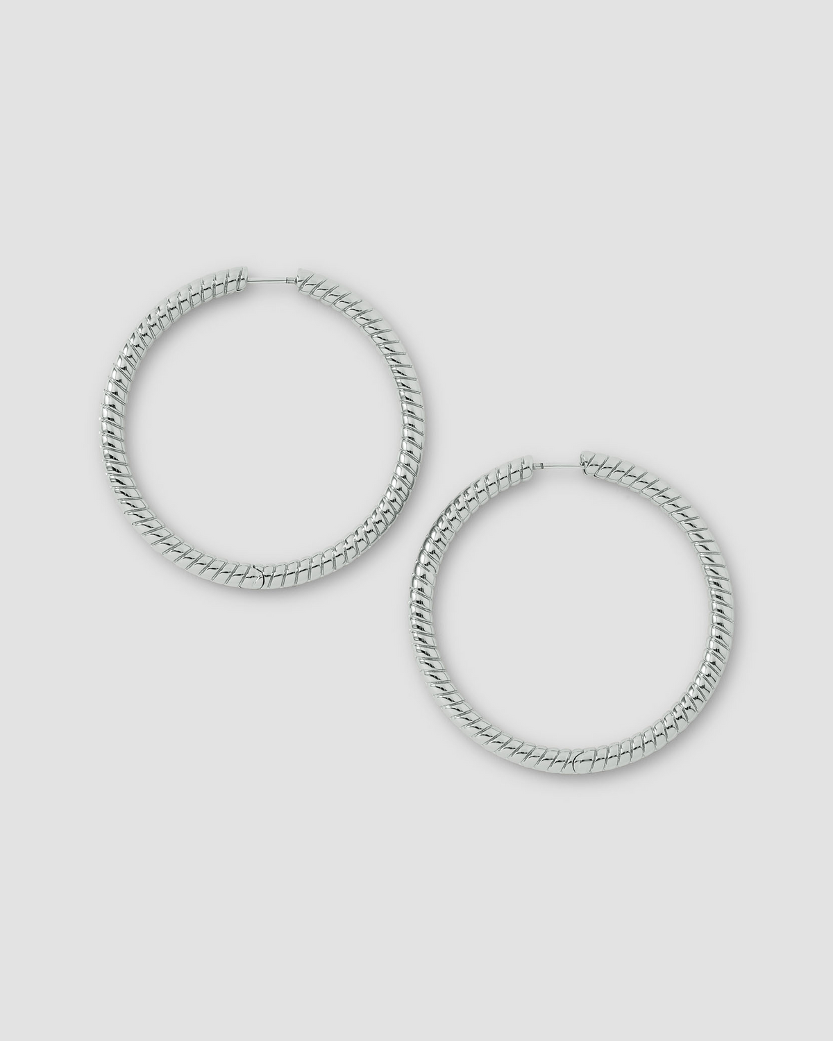 1.5" Madison Ave Baby Hoops earring - side view | gold hoop earrings for women