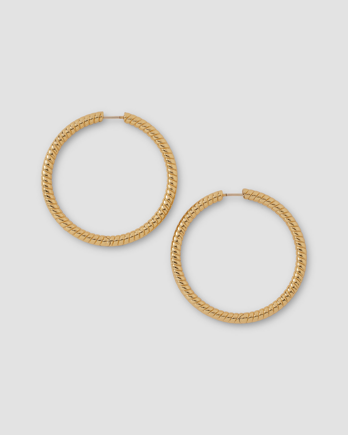 1.5" Madison Ave Baby Hoops earring - front view | gold hoop earrings for women