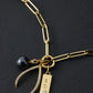 Large Long Link with Circle Push Clasp