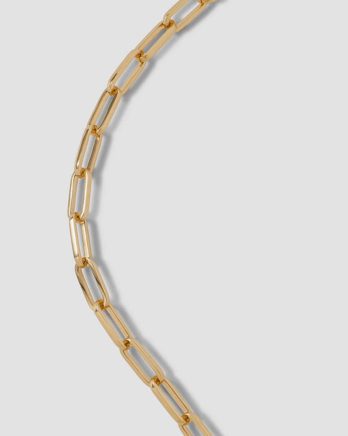 Fisher Link Chain necklace - back view | 14k gold chain