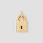 Personalized Medium Lock with Two Diamonds
