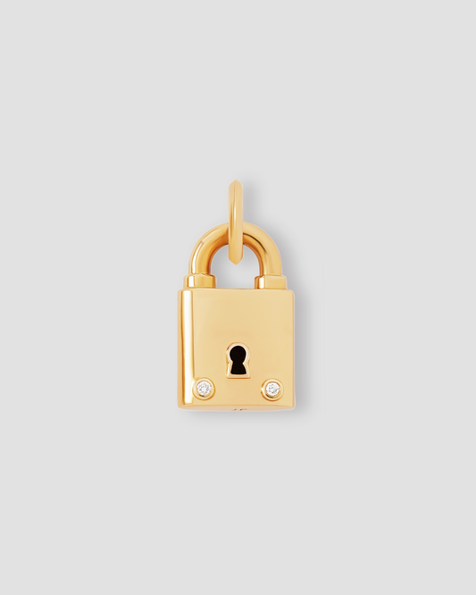 Medium Lock with Two Diamonds