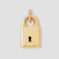 Personalized Large Lock with Two Diamonds