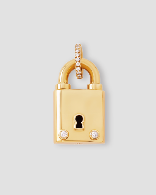 Large Lock with Two Diamonds