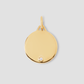 Personalized Circle Charm with Diamond in 18K Yellow Gold