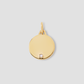 Personalized Small Circle with Diamond in 18K Yellow Gold