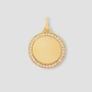 Personalized Luxe Circle in 18K Yellow Gold