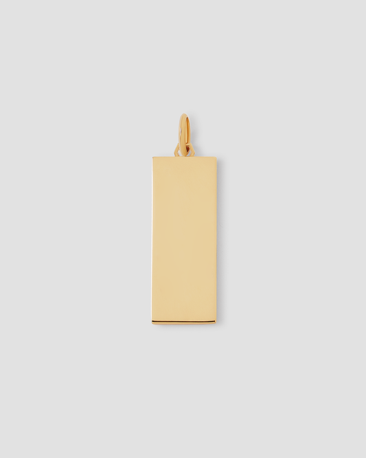 Classic Dog Tag in 18K Yellow Gold